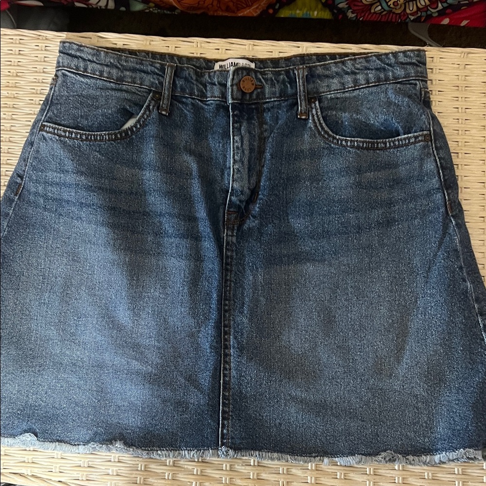 William Rast Dark Blue Denim A-Line Skirt